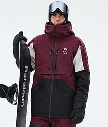 Montec Arch Snowboard Jacket Men Burgundy/Light Grey/Black