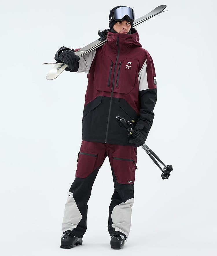 Montec Arch Giacca Sci Uomo Burgundy/Light Grey/Black, Image 2 of 9