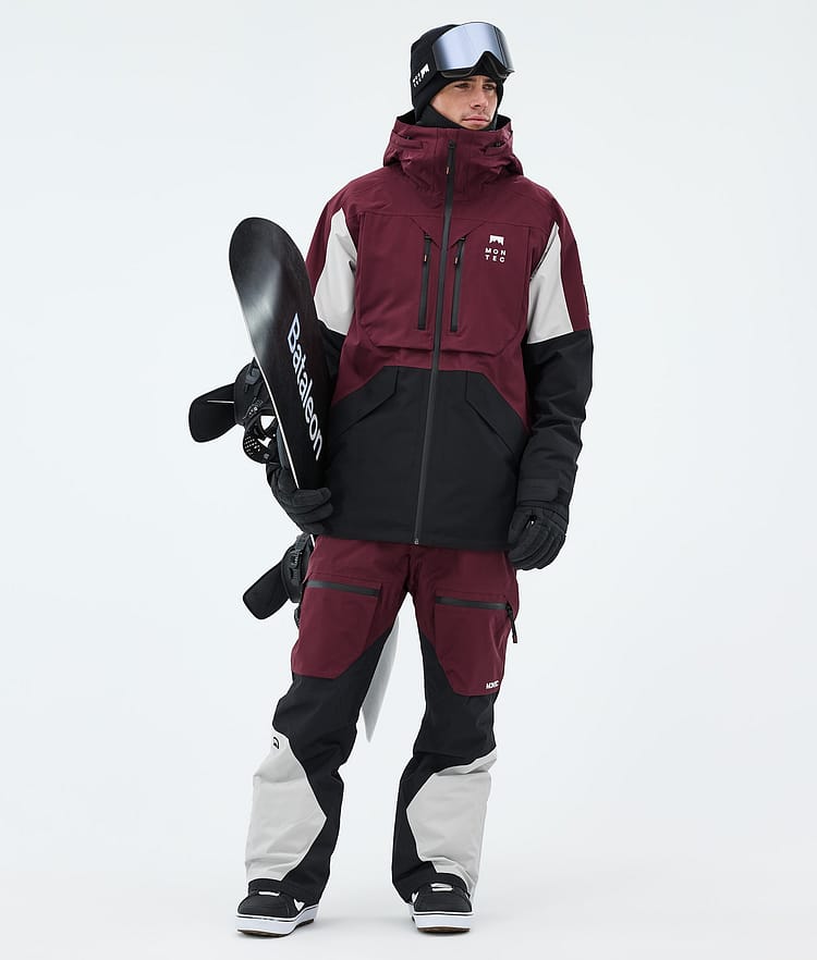 Montec Arch Giacca Snowboard Uomo Burgundy/Light Grey/Black, Image 2 of 9