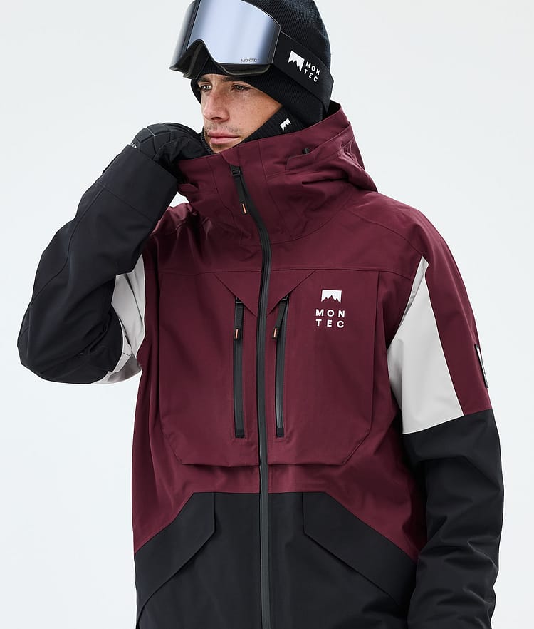 Montec Arch Giacca Snowboard Uomo Burgundy/Light Grey/Black, Image 4 of 9