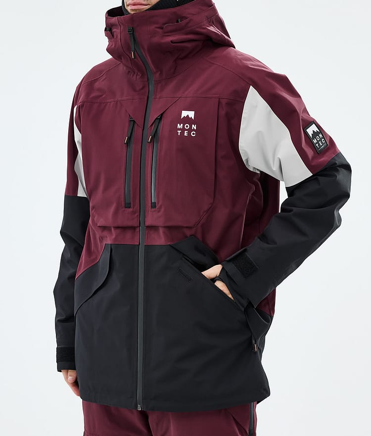 Montec Arch Giacca Snowboard Uomo Burgundy/Light Grey/Black, Image 7 of 9