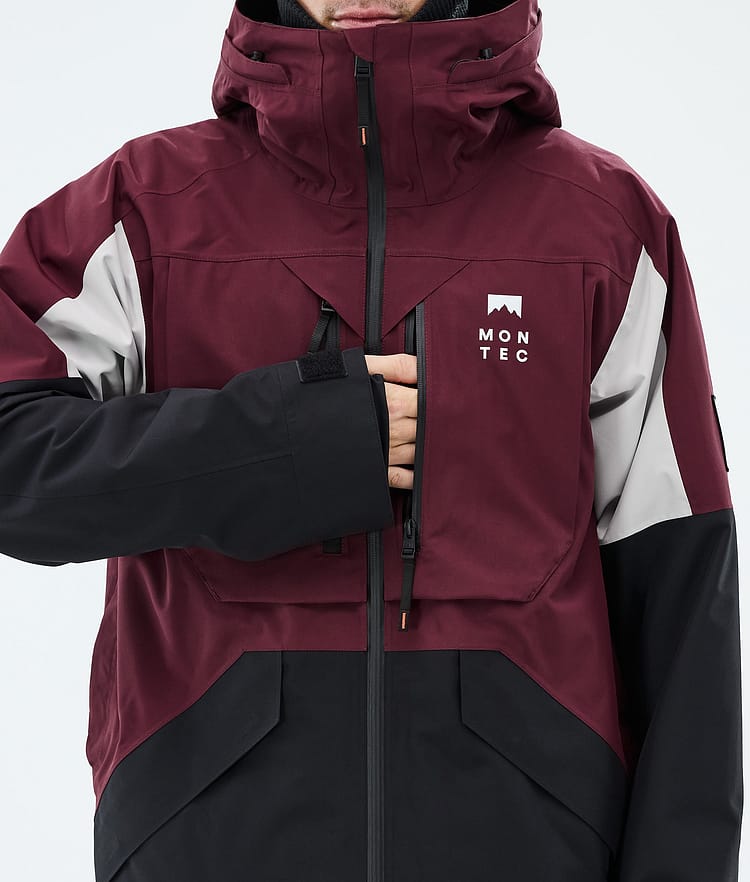Montec Arch Giacca Snowboard Uomo Burgundy/Light Grey/Black, Image 8 of 9