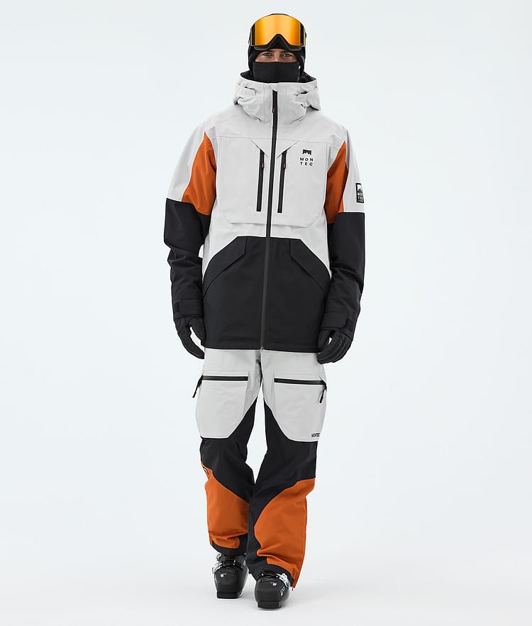 Montec Arch Giacca Sci Uomo Light Grey/Burned Orange/Black, Image 2 of 9