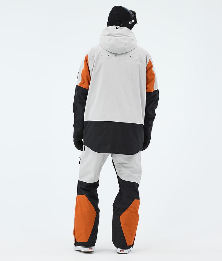 Montec Arch Snowboard Jacket Men Light Grey/Burned Orange/Black, Image 4 of 10