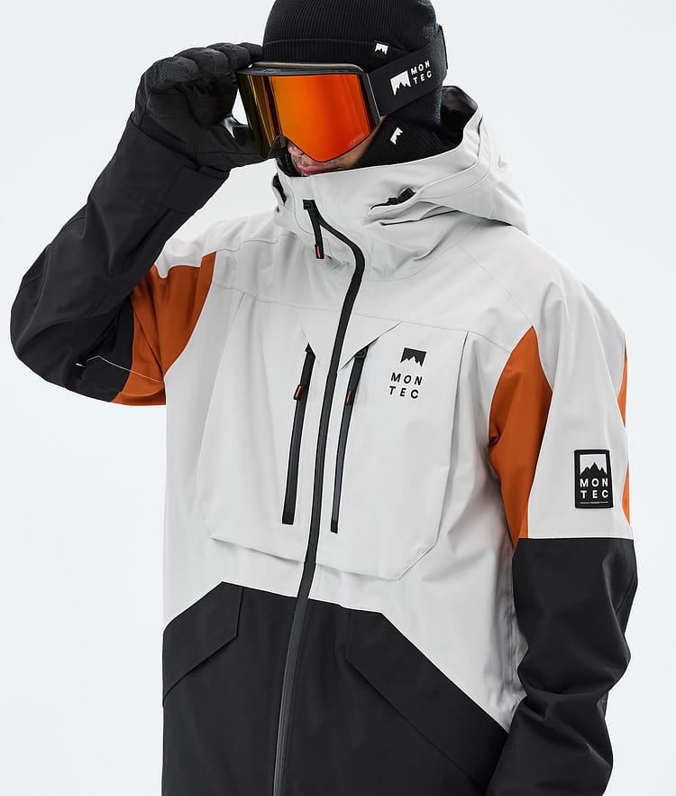 Montec Arch Giacca Sci Uomo Light Grey/Burned Orange/Black, Image 4 of 9
