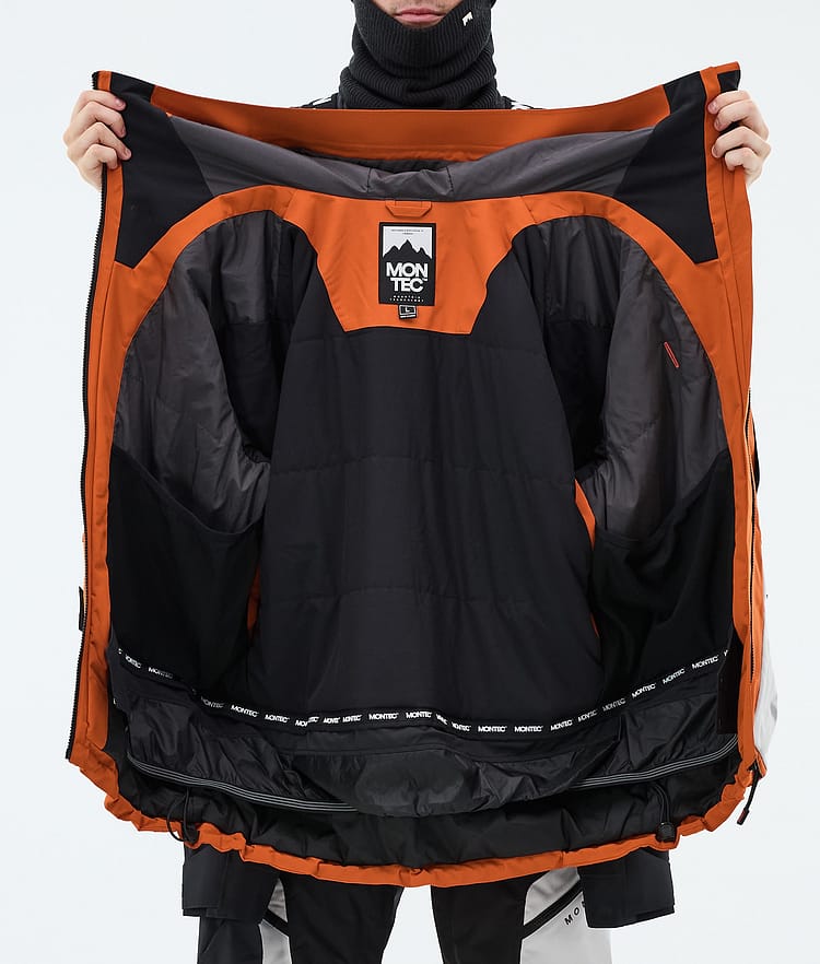 Montec Morpheus Giacca Snowboard Uomo Burned Orange/Black/Light Grey, Image 9 of 9