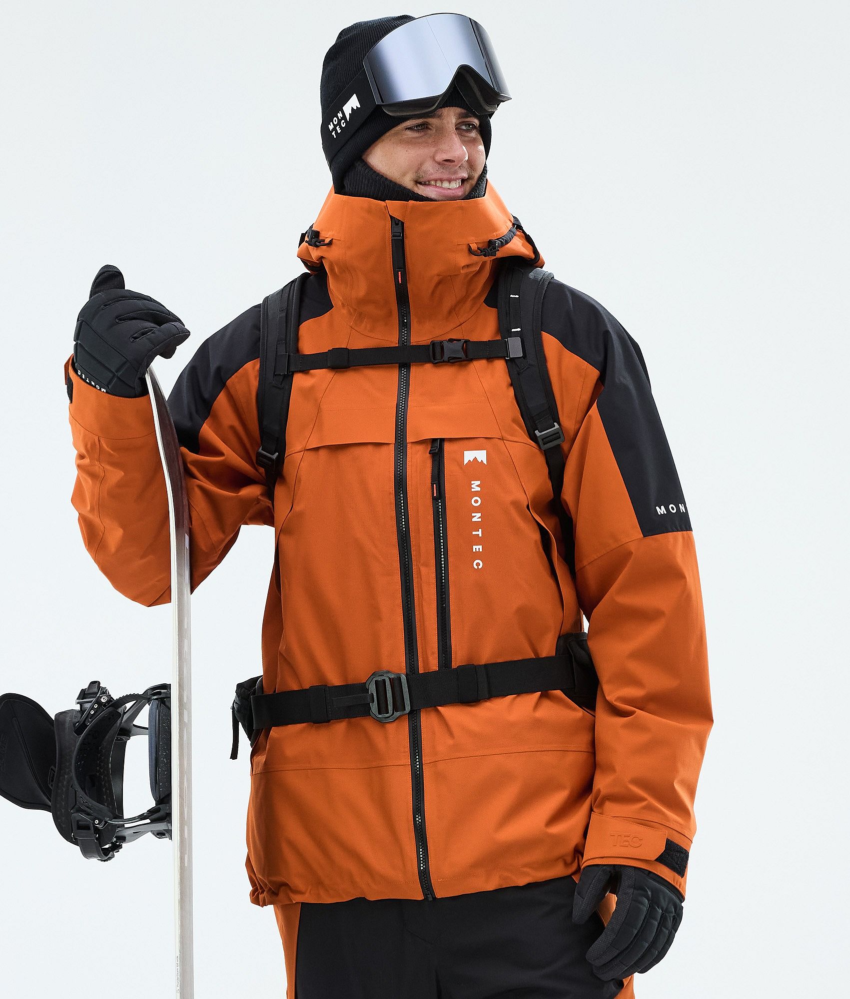 Montec Oracle Snowboard Jacket Men Burned Orange/Black | Ridestore.com