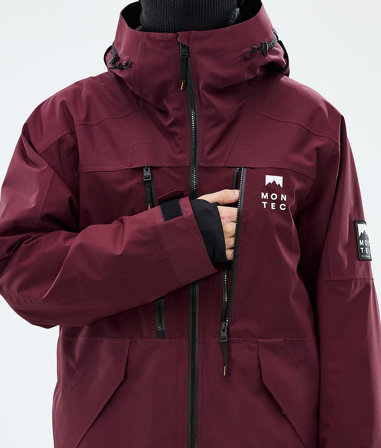 Montec Sentinel Snowboardjakke Herre Burgundy, Image 8 of 9