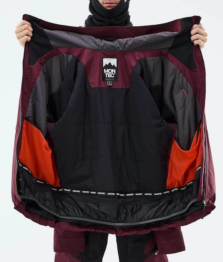 Montec Sentinel Snowboardjakke Herre Burgundy, Image 9 of 9