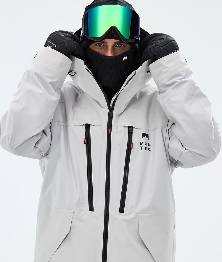 Montec Sentinel Snowboardjakke Herre Light Grey, Image 4 of 9