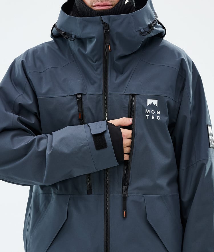 Montec Sentinel Snowboardjakke Herre Metal Blue, Image 8 of 9