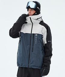 Montec Oracle Kurtka Snowboardowa Mężczyźni Light Grey/Black/Metal Blue