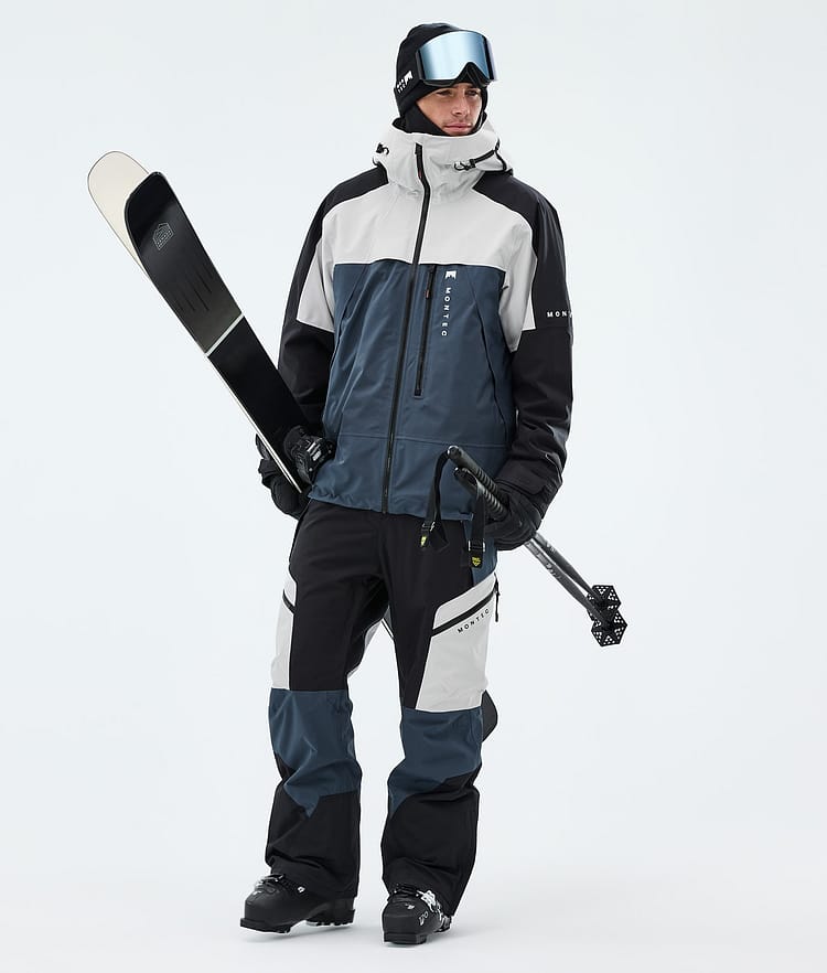 Montec Oracle Ski Jacket Men Light Grey/Black/Metal Blue, Image 2 of 9