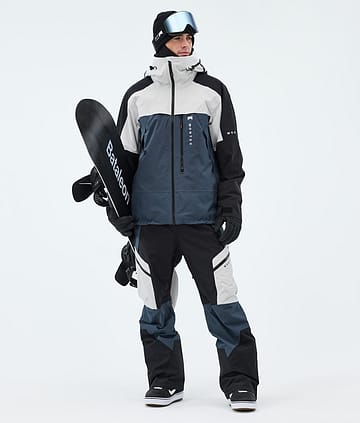 Montec Oracle Snowboard Outfit Light Grey/Black/Metal Blue