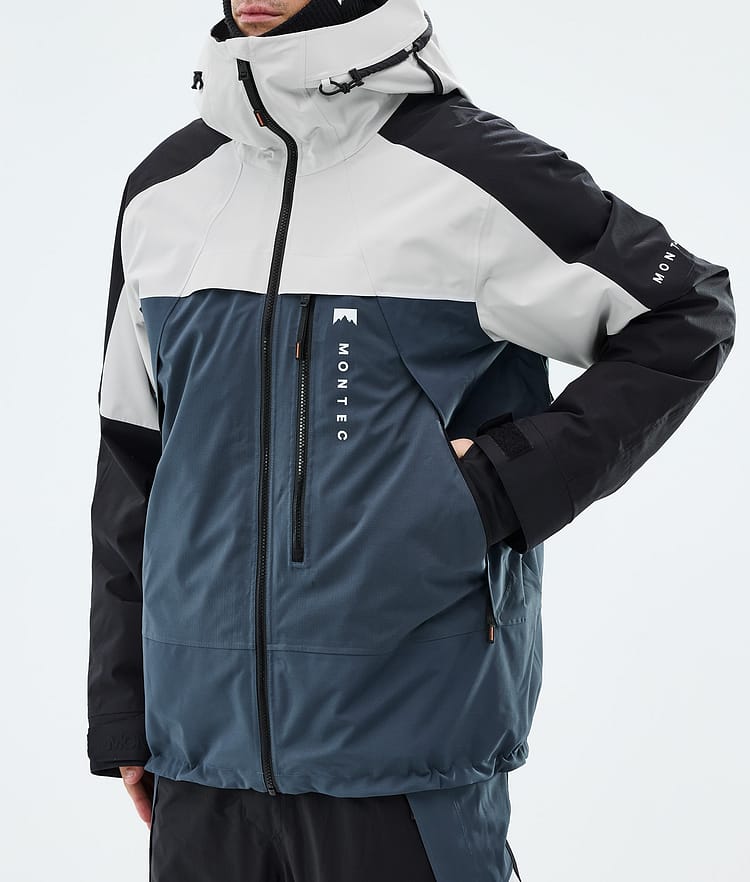 Montec Oracle Ski Jacket Men Light Grey/Black/Metal Blue, Image 7 of 9