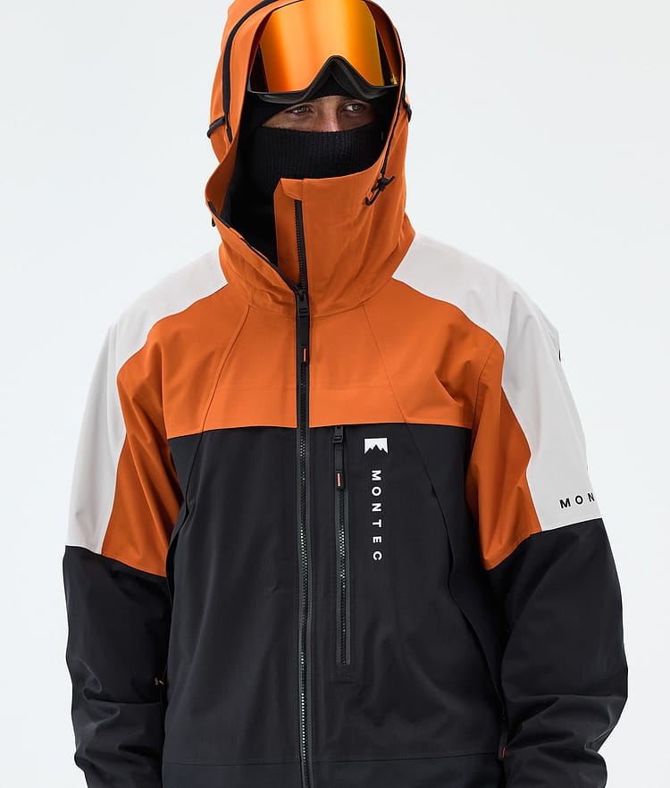 Montec Oracle Giacca Snowboard Uomo Burned Orange/Light Grey/Black, Image 4 of 9