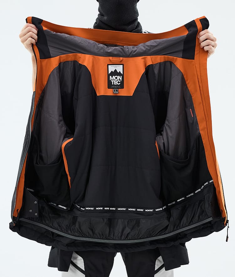Montec Oracle Giacca Snowboard Uomo Burned Orange/Light Grey/Black, Image 9 of 9