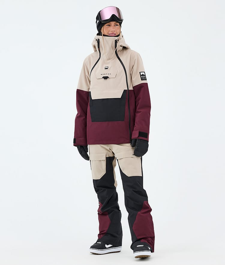 Montec Doom W Veste Snowboard Femme Sand/Black/Burgundy, Image 2 of 10