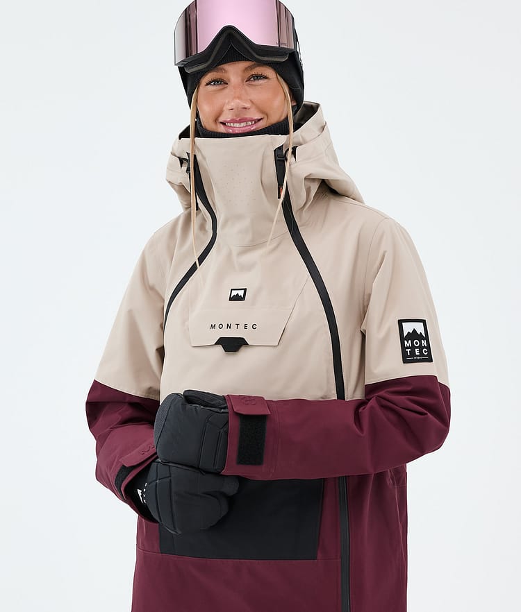 Montec Doom W Ski Jacket Women Sand/Black/Burgundy, Image 4 of 10