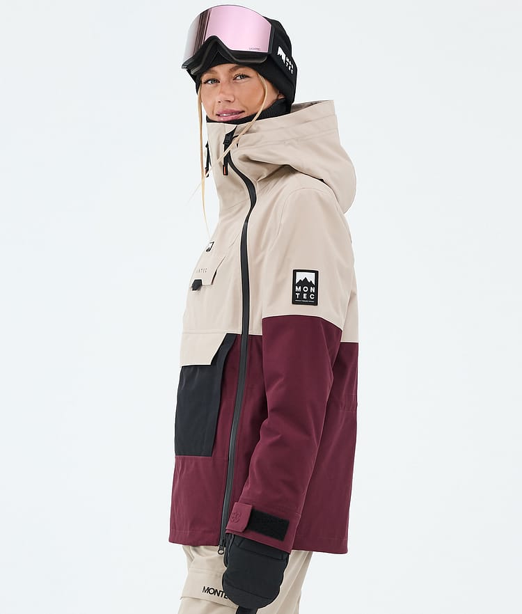 Montec Doom W Veste Snowboard Femme Sand/Black/Burgundy, Image 5 of 10