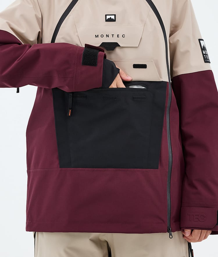 Montec Doom W Ski Jacket Women Sand/Black/Burgundy, Image 8 of 10