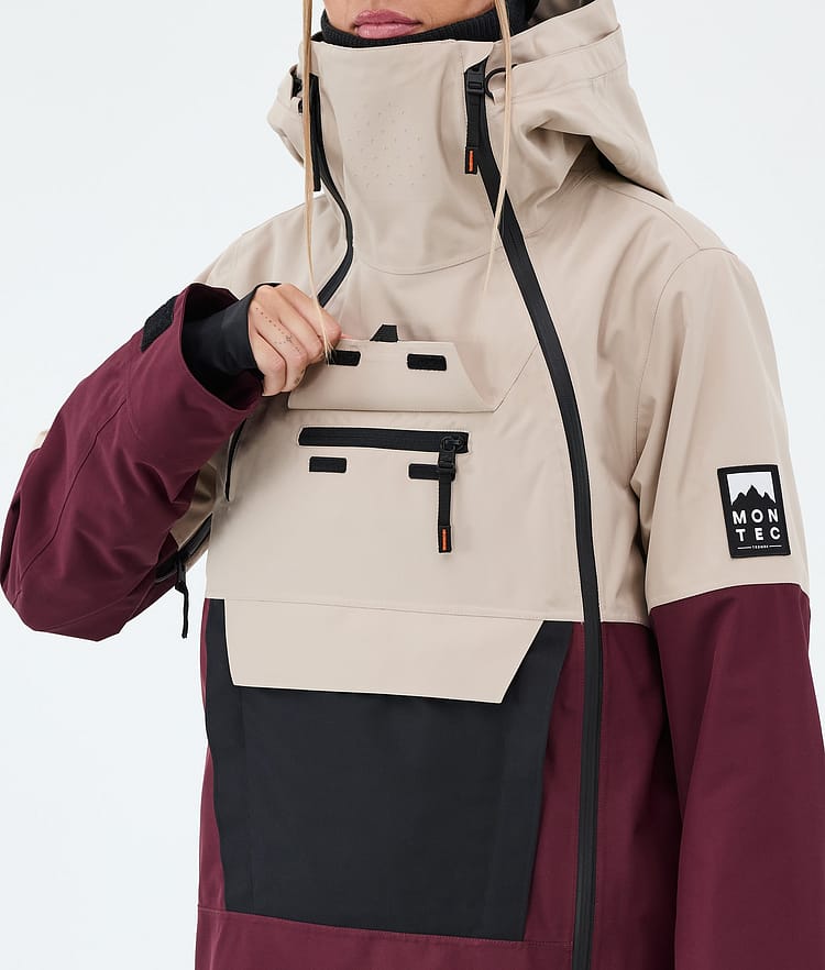 Montec Doom W Veste Snowboard Femme Sand/Black/Burgundy, Image 9 of 10