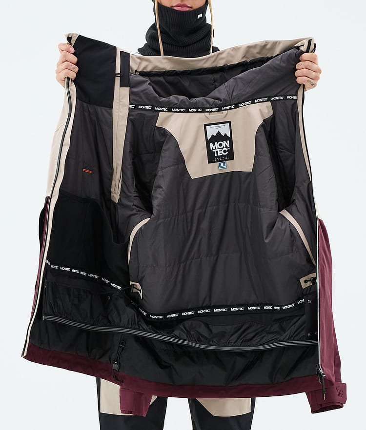 Montec Doom W Ski Jacket Women Sand/Black/Burgundy, Image 10 of 10