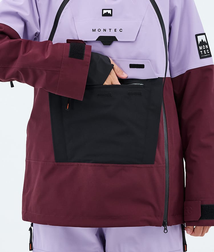 Montec Doom W Snowboard Jacket Women Faded Violet/Black/Burgundy, Image 8 of 10
