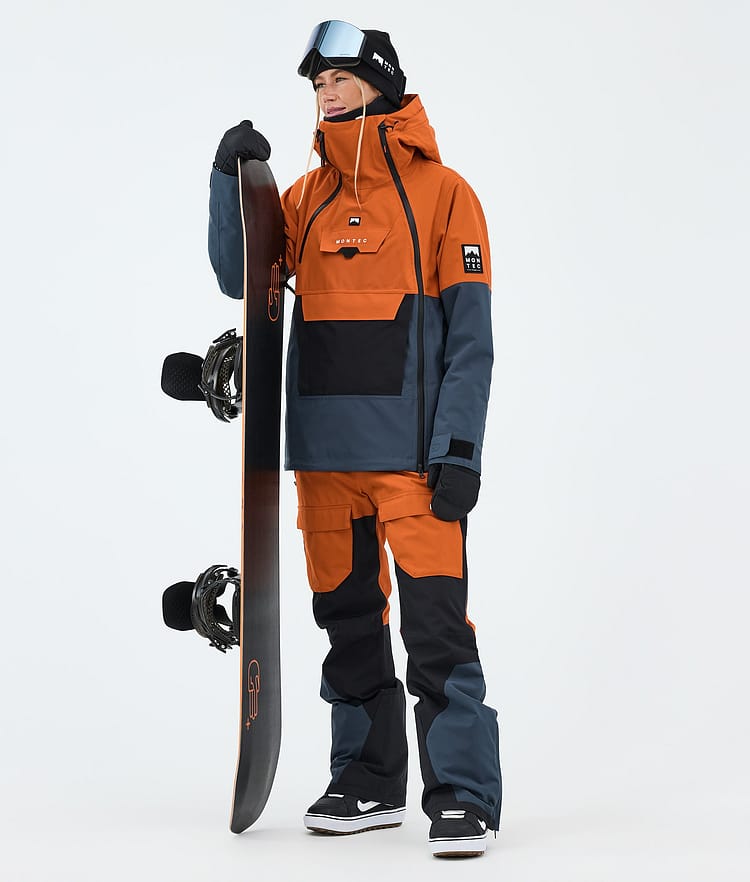 Montec Doom W Veste Snowboard Femme Burned Orange/Black/Metal Blue, Image 2 of 10