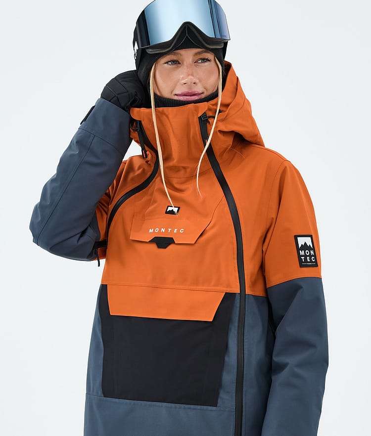 Montec Doom W Veste de Ski Femme Burned Orange/Black/Metal Blue, Image 4 of 10