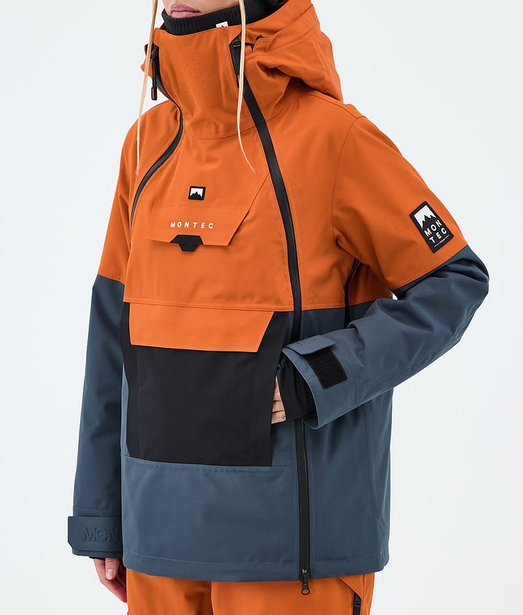Montec Doom W Veste de Ski Femme Burned Orange/Black/Metal Blue, Image 7 of 10