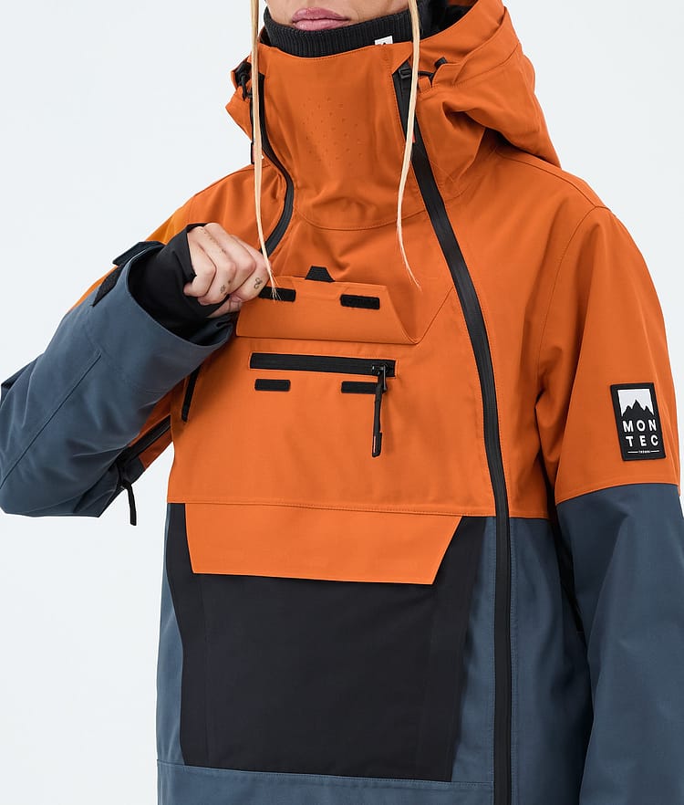 Montec Doom W Veste de Ski Femme Burned Orange/Black/Metal Blue, Image 9 of 10