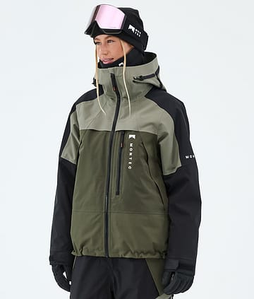 Montec Oracle W Giacca Snowboard Greenish/Black/Olive Green