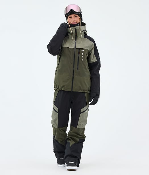 Montec Oracle W Snowboard Outfit Greenish/Black/Olive Green