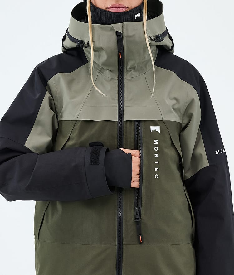 Montec Oracle W Giacca Snowboard Donna Greenish/Black/Olive Green, Image 8 of 9