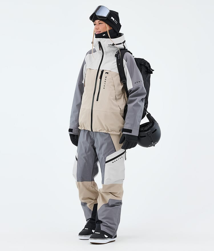 Montec Oracle W Chaqueta Snowboard Mujer Light Grey/Light Pearl/Sand, Image 2 of 9