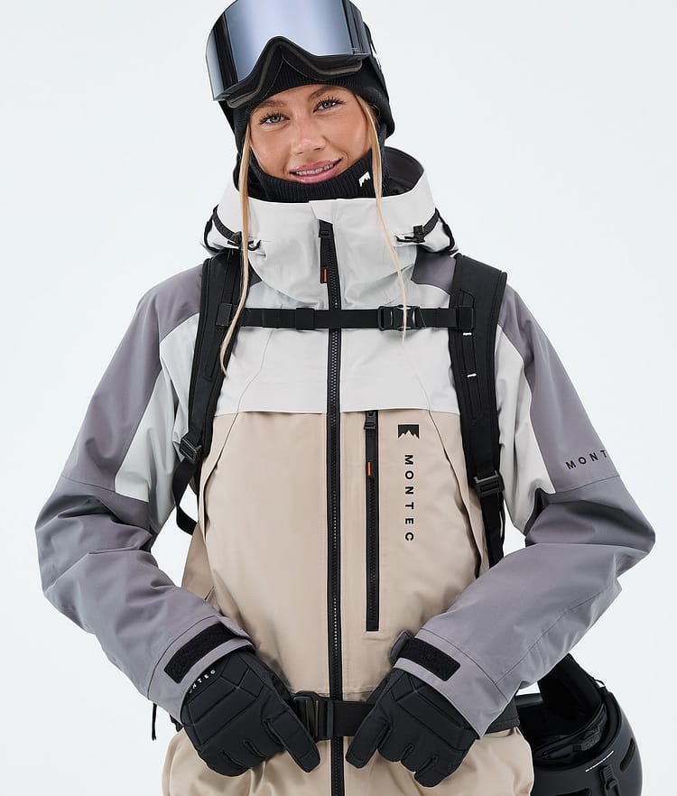 Montec Oracle W Chaqueta Snowboard Mujer Light Grey/Light Pearl/Sand, Image 4 of 9