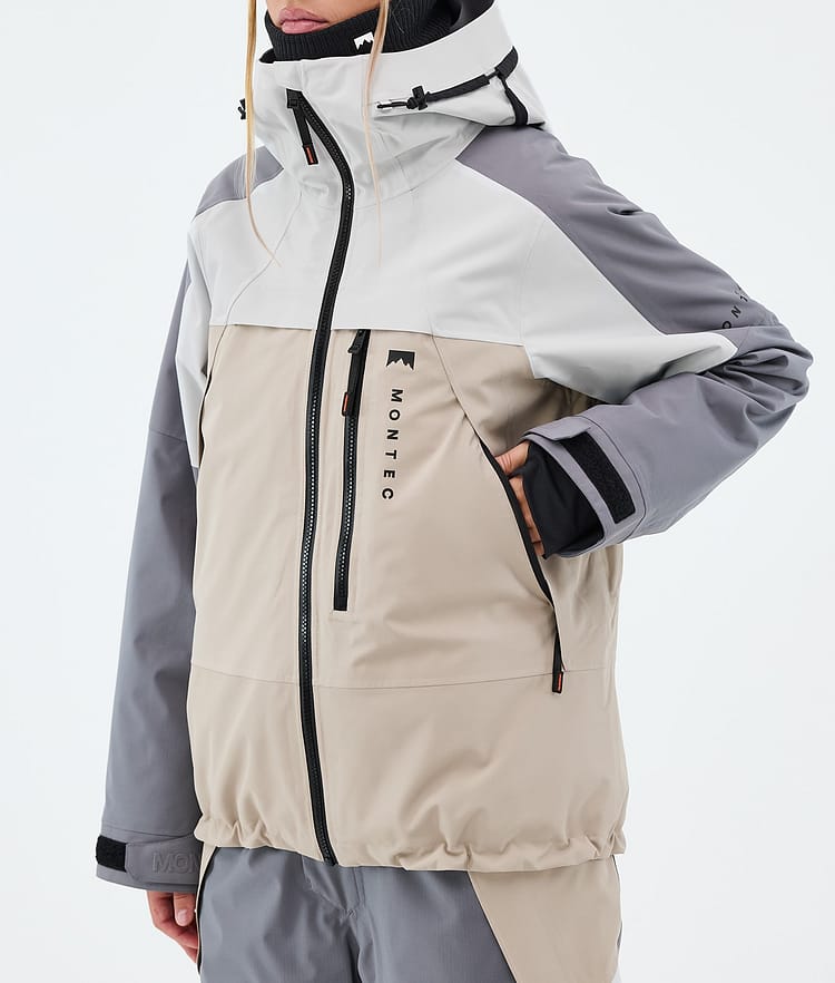 Montec Oracle W Chaqueta Snowboard Mujer Light Grey/Light Pearl/Sand, Image 7 of 9