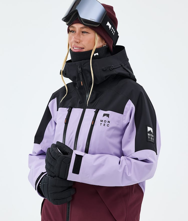 Montec Sentinel W Chaqueta Snowboard Mujer Black/Faded Violet/Burgundy, Image 4 of 9