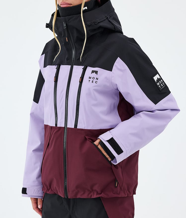 Montec Sentinel W Chaqueta Snowboard Mujer Black/Faded Violet/Burgundy, Image 7 of 9