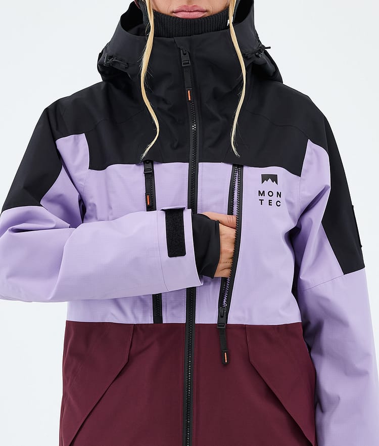 Montec Sentinel W Chaqueta Snowboard Mujer Black/Faded Violet/Burgundy, Image 8 of 9