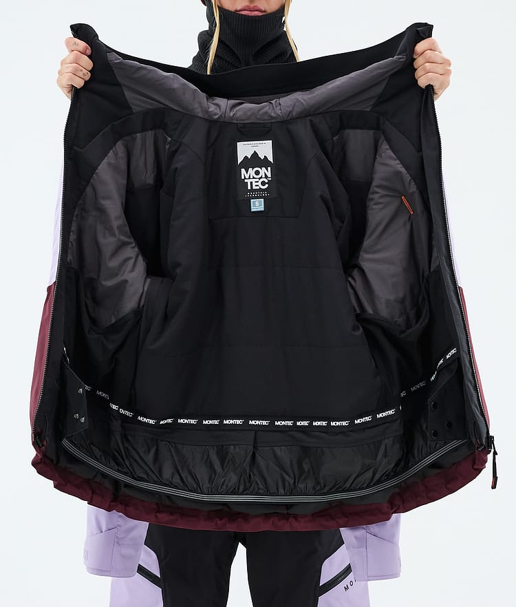 Montec Sentinel W Chaqueta Snowboard Mujer Black/Faded Violet/Burgundy, Image 9 of 9