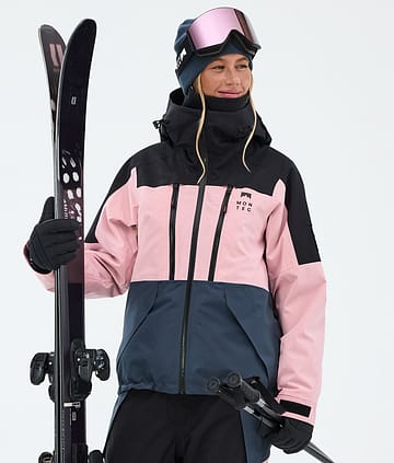 Montec Sentinel W Giacca Sci Black/Soft Pink/Metal Blue