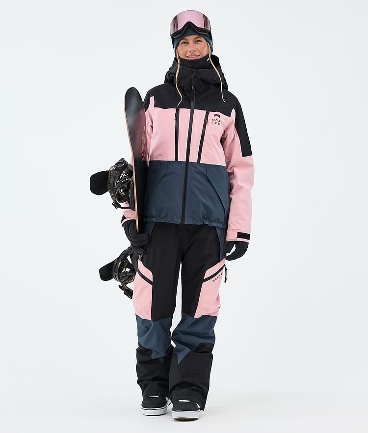 Montec Sentinel W Snowboard Jacket Women Black/Soft Pink/Metal Blue, Image 2 of 9
