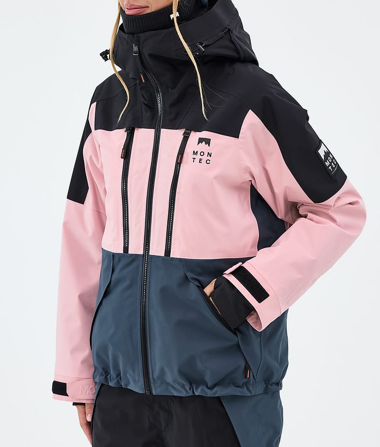 Montec Sentinel W Snowboard Jacket Women Black/Soft Pink/Metal Blue, Image 7 of 9