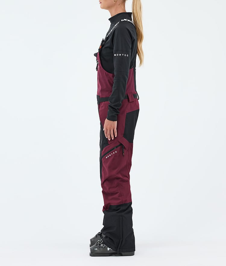 Montec Dozer W Pantaloni Sci Donna Burgundy/Black, Image 3 of 7