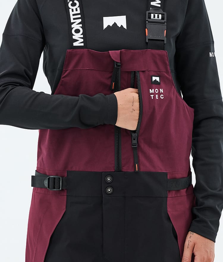 Montec Dozer W Pantaloni Sci Donna Burgundy/Black, Image 6 of 7
