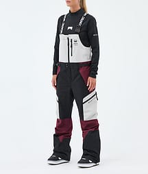 Montec Dozer W Pantalon de Snowboard Femme Light Grey/Black/Burgundy