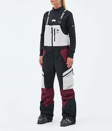 Montec Dozer W Ski Pants Light Grey/Black/Burgundy