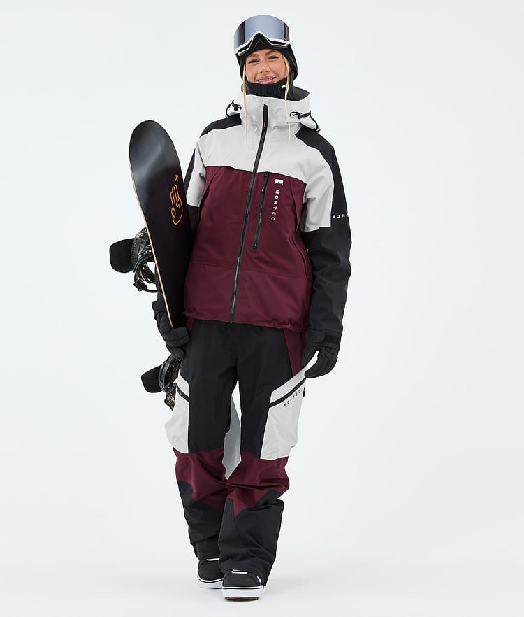 Montec Dozer W Snowboardhose Damen Light Grey/Black/Burgundy, Image 2 of 7